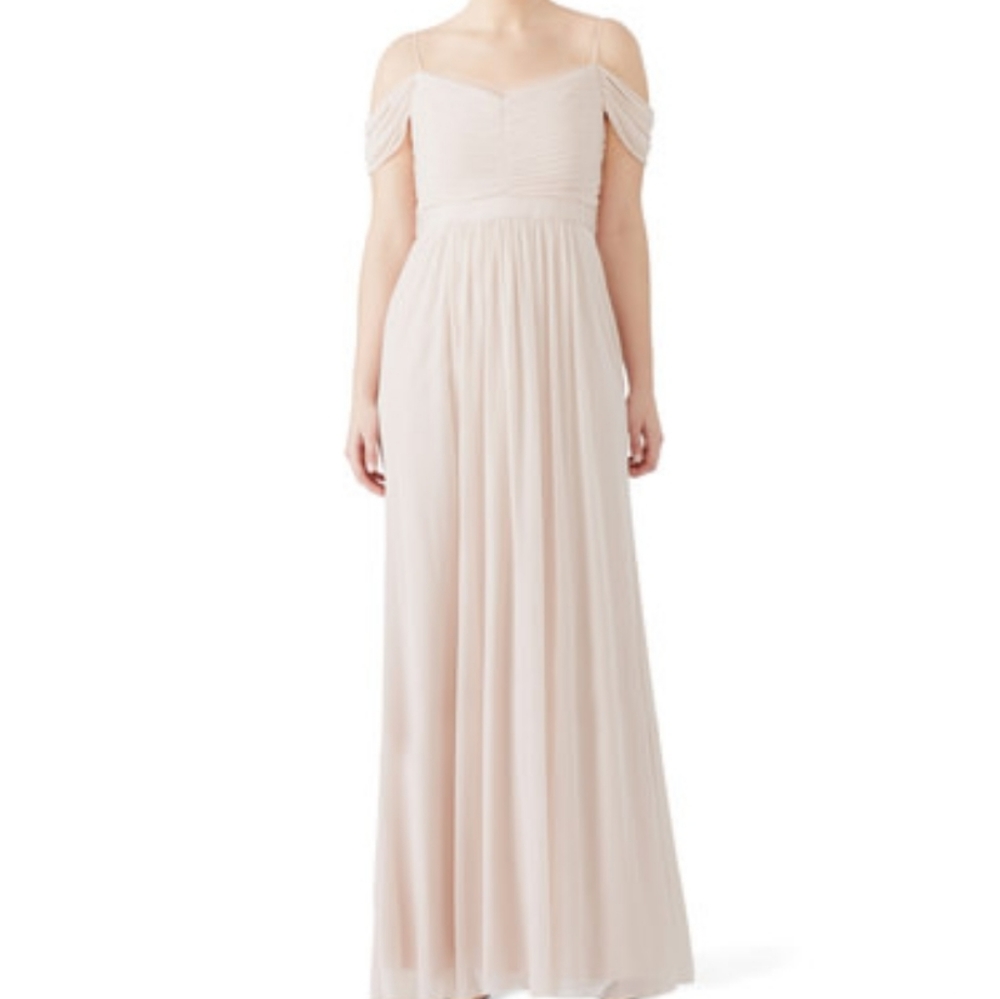 ADRIANNA PAPELL blush party dress